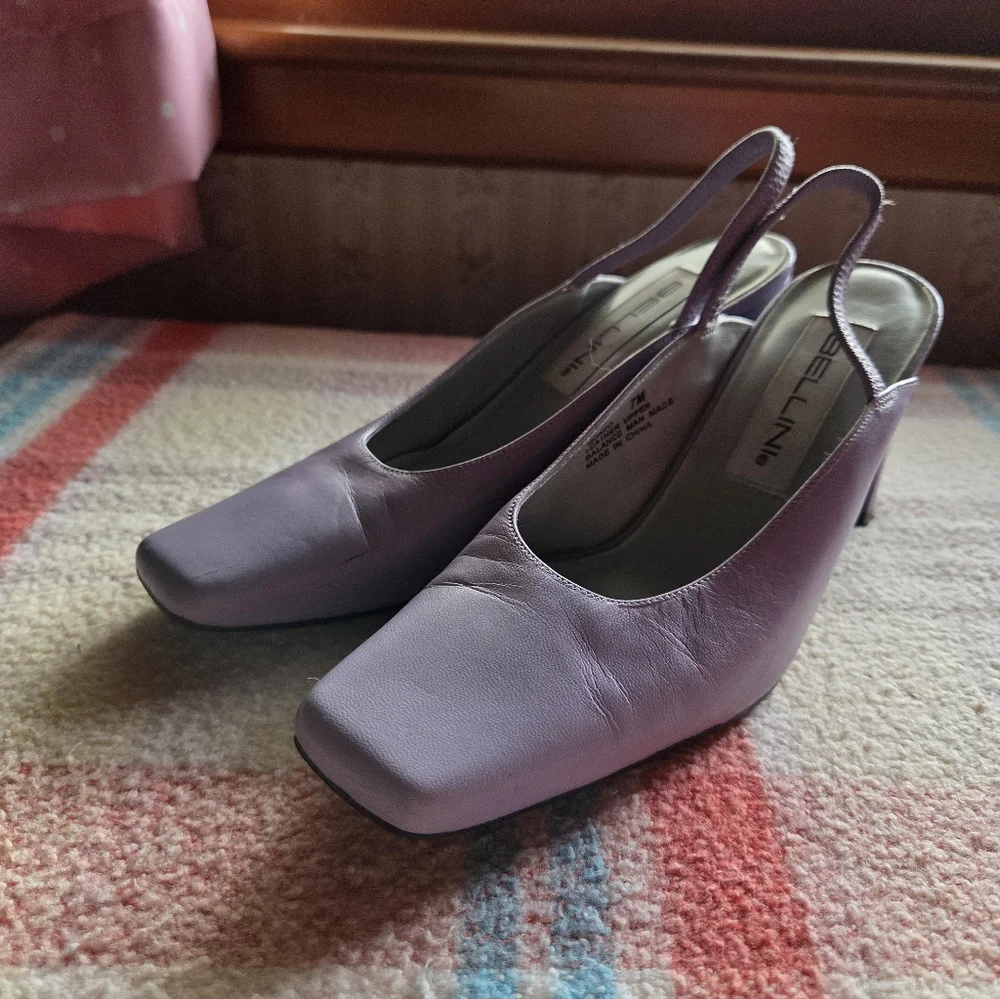 Bellini Women's Lavender Slingback Heels - Picture 3 of 5
